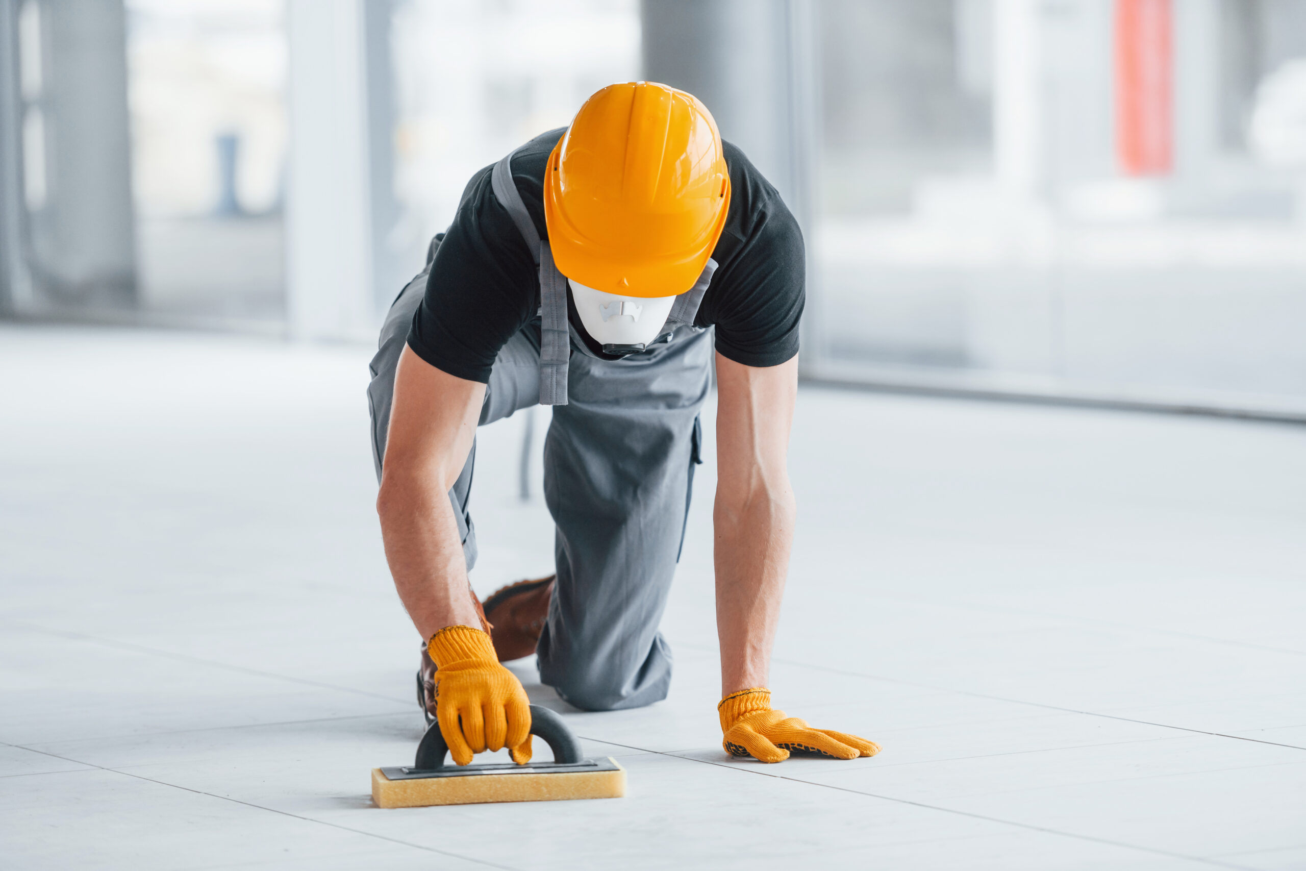 Professional post construction cleaning crew removing dust in a Hagerstown home.